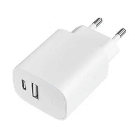 Leotec Cargador de Pared 20W USB-C PD 3.0 y USB-A Blanco LECSPH20W2W Leotec Cargador de Pared 20W USB-C PD 3.0 y USB-A Blanco LECSPH20W2W